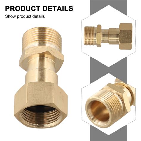 M22 14mm Pressure Washer Swivel Joint Hose Adapter Anti Twist Pressure