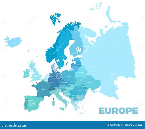 Europe Modern Detailed Map Vector Illustration | CartoonDealer.com ...