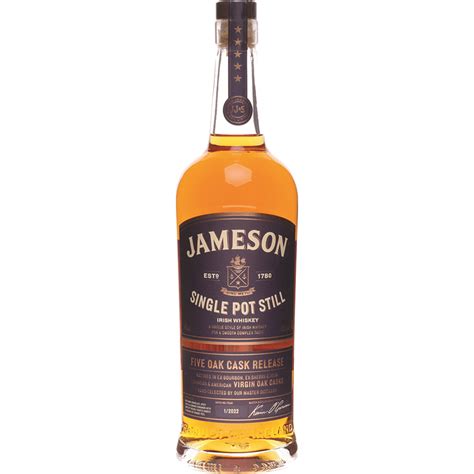 Jameson Single Pot Still Five Oak Cask Release Whisky 07l