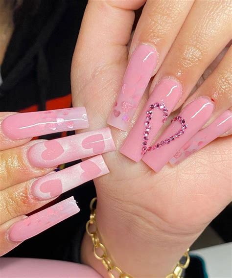 Valentines Day Nails 2021 Coffin Long Janainataba