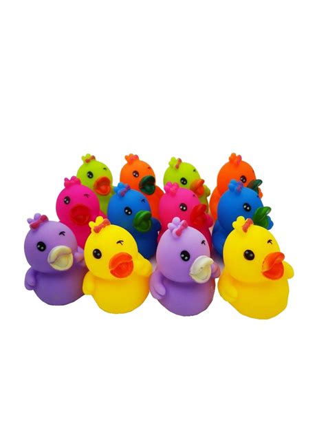 Floating Bath Ducks Set Of 12 Assorted Colours Umlozi International