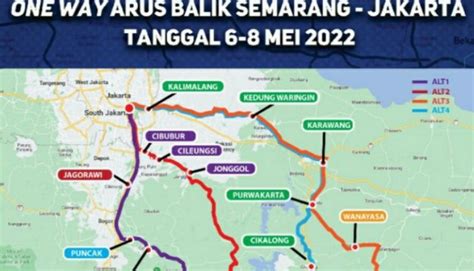 Berikut Rute Alternatif Arus Balik Dari Semarang Menuju Bandung Jakarta