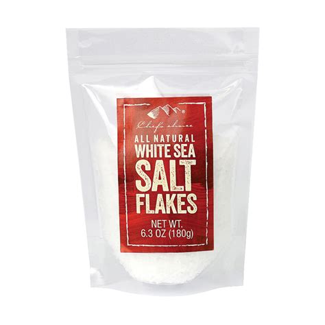 All Natural White Sea Salt Flakes Premium Gourmet Food