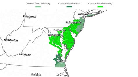 Fridays Weather Brings The Threat Of Flooding To The Mid Atlantic