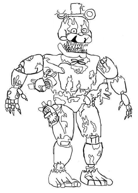 5 Nights At Freddy S 1 Coloring Page Free Printable Coloring Pages