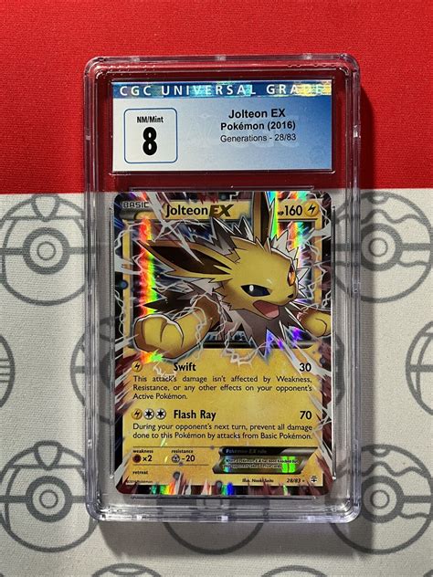 Cgc 8 Nmmint Pokemon Jolteon Ex 2016 Generations 2883 Holo Rare Ex