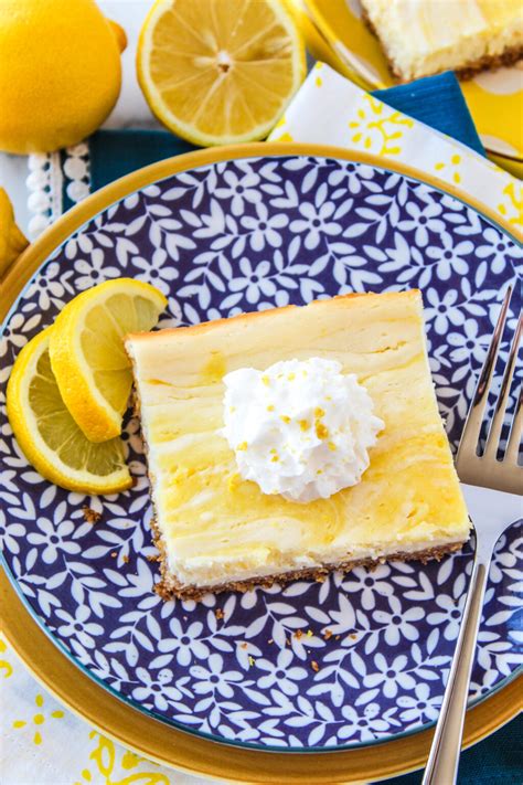 Lemon Cheesecake Bars | Baking You Happier