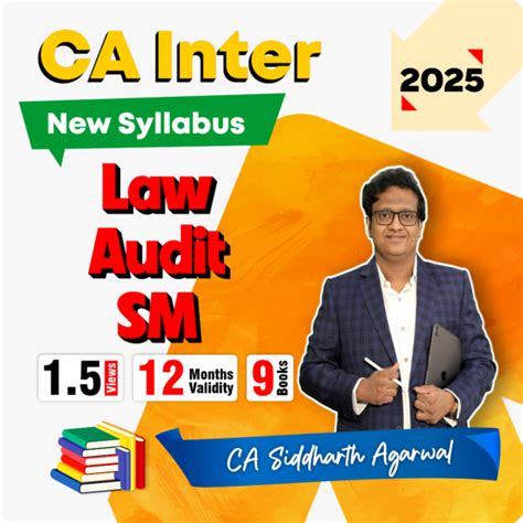 CA Inter Law Audit SM New Syllabus 2025 1 5 12m Siddharth