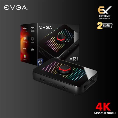 EVGA XR1 Capture Device 4K Pass Through ARGB Audio Mixer Certified