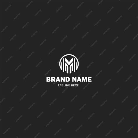 Premium Vector | A black and white M logo for a company called brand name