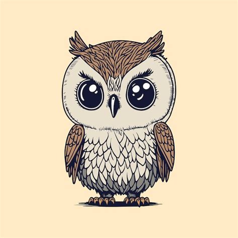 Premium Vector Illustration Of An Owl With Big Eyes