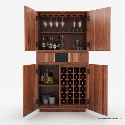 Rustic Wine Bar Liquor Cabinets Racks Tall Corner Bar Furniture