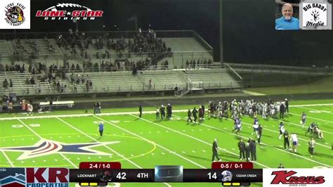 9 22 2023 Lockhart Lions Cedar Creek Eagles V FOOTBALL YouTube