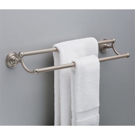 Liberty Hardware Delta Greenwich Collection 24 Double Towel Bar In Spotshield Brushed