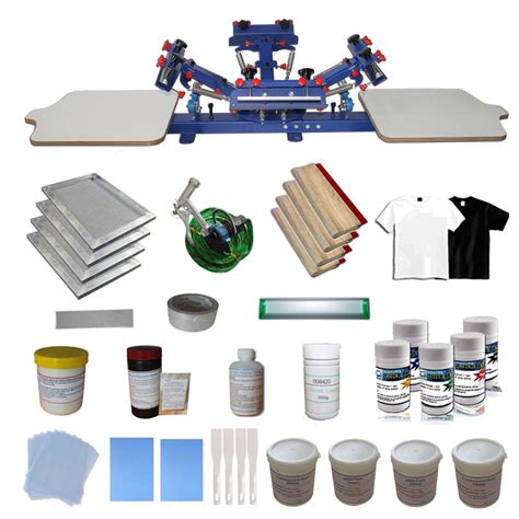 Techtongda 4 Color Screen Printing Press With Materials Starter Screen