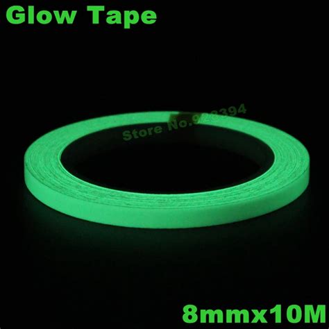 20Rolls 8mmx10M Green Glow In Dark Tape Photoluminescent Luminous Tape