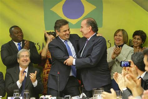 Coletiva à imprensa Aécio Neves anuncia Aloysio Nunes como vice na