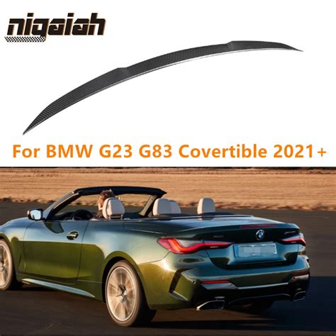 M Style Dry Carbon Fiber Rear Trunk Spoiler For Bmw G23 G83 M4 Convertible 2021 2022 Bootspoiler