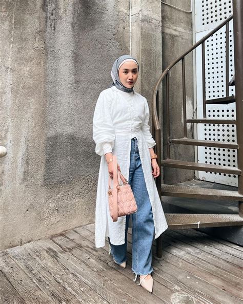 Ootd Hijab Celana Jeans Cocok Untuk Lebaran Hari Kedua