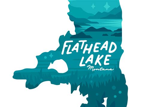 Flathead Lake Sticker By Ricci Gertz On Dribbble