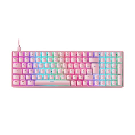 Teclado Mecanico Compacto Completo Pbt Mars Gaming Mkultra Pink