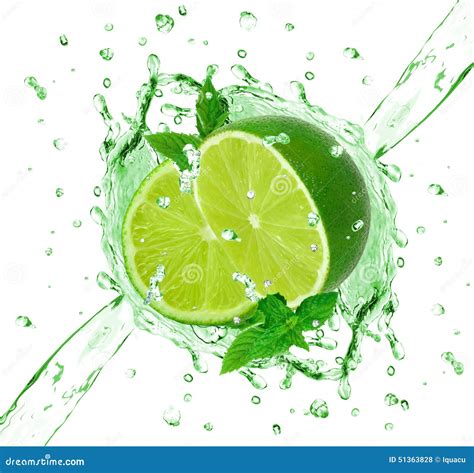 Lime Splash Stock Photo Image Of Fresh Lemonade Health 51363828