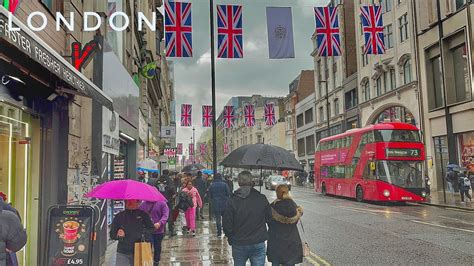 London Rainy Walk Tour K Hdr Virtual Walking Tour Around The City