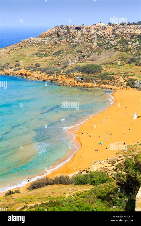 Ramla Bay Beach, Gozo, Malta Stock Photo - Alamy