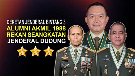 Jenderal Bintang Alumni Akmil Rekan Seangkatan Jenderal Dudung