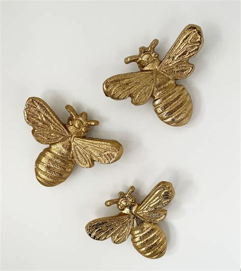 Gold Bee Wall Decoration Ornament Hanging T Bumble Home Decor