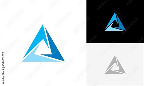 geometric triangle logo design Stock Vector | Adobe Stock