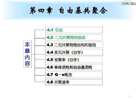 高分子化学课件——自由基共聚合word文档在线阅读与下载无忧文档