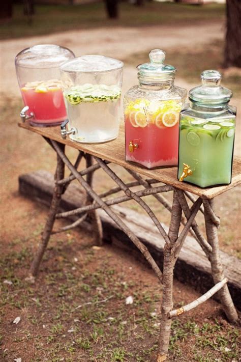 Creative Ways To Serve Drinks For Outdoor Wedding Ideas