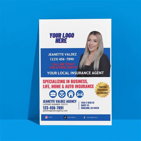 Insurance Agent Marketing Flyer Etsy