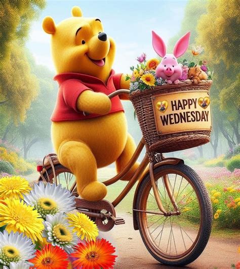 Cute Winnie The Pooh And Piglet Happy Wednesday Image Pictures Photos