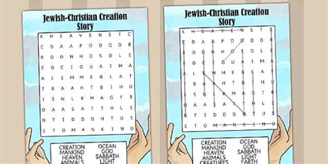 Jewish Christian Creation Story Word Search Teacher Made