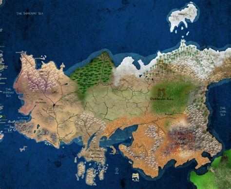 Westeros And Essos Map High Resolution - Diners Drive-Ins And Dives Map