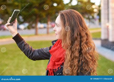 Young Woman Smile Portrait. Self Make Photo Stock Image - Image of making, lifestyle: 139686717