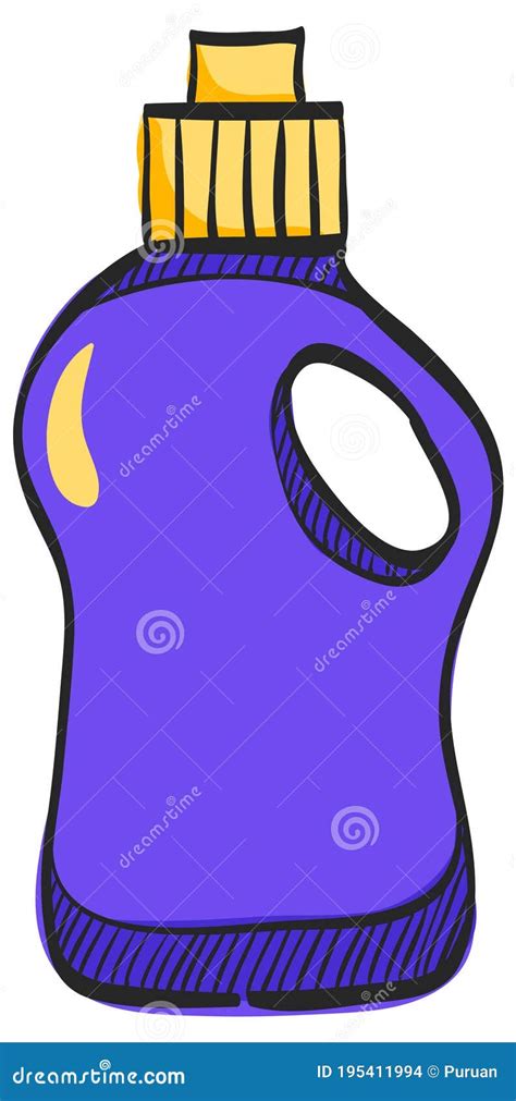 Detergent Bottle Icon In Color Drawing Stock Vector Illustration Of