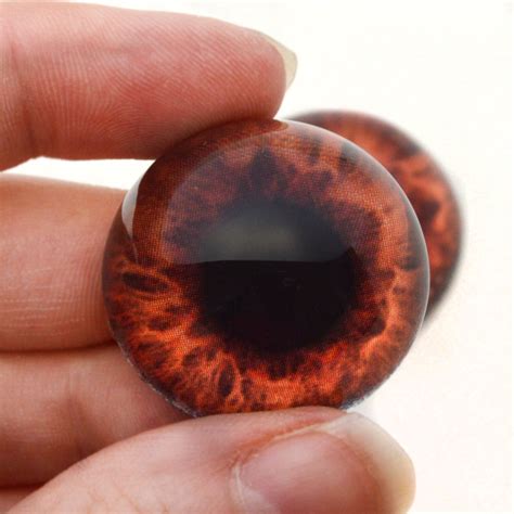 High Domed Rich Deep Brown Human Glass Eyes Handmade Glass Eyes