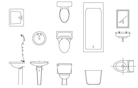 Bathroom Sanitary Cad Blocks Free Drawing Dwg File Cadbull