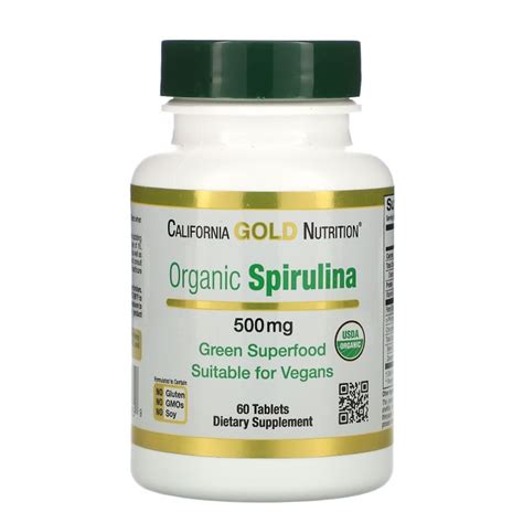 California Gold Nutrition Organic Spirulina Usda Organic 500 Mg 60 Tablets Lazada Ph