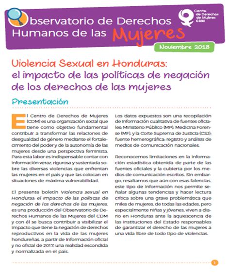 Boletin 2017 Observatorio De Derechos Humanos De Las Mujeres Centro