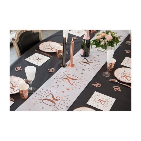 Chemin Table Age 50 Ans Rose Gold Ouest Fetes