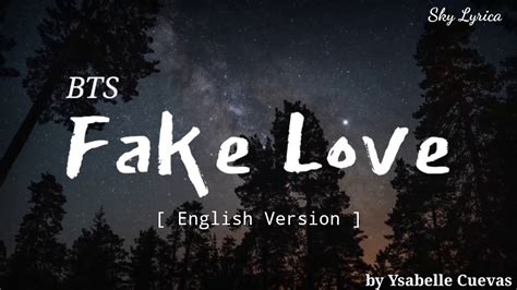 Bts Fake Love English Cover By Ysabelle Cuevas Lyrics Youtube