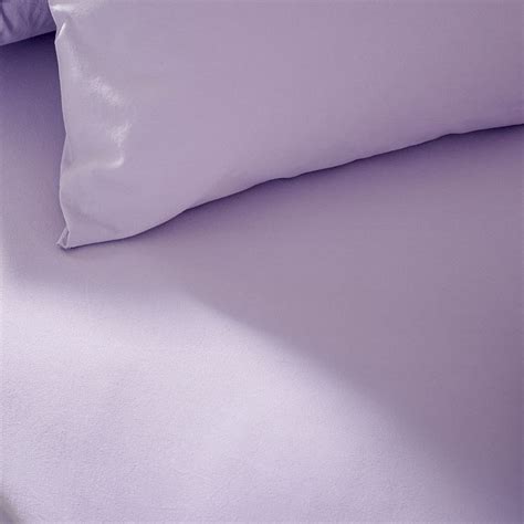 Stonewashed Cotton Lilac Fitted Sheet Set Adairs