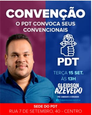 Elei Es Pdt Dever Homologar Hoje O Nome Do Jovem Gleidson