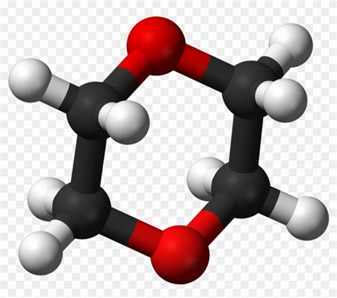 14 Dioxane 3d Balls - 1 4 Dioxane Structure Clipart (#4223252) - PikPng