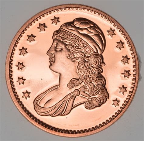 Capped Bust Half Dollar Tribute 1 Oz 999 Fine Copper Round