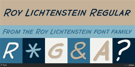 Similar Fonts To Roy Lichtenstein Fontspring